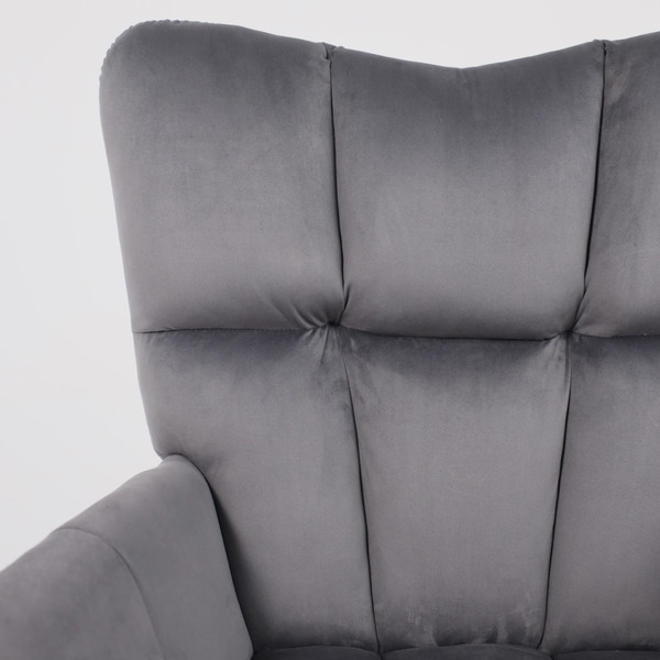 Изображение товара Кресло мягкое AksHome Colorado New поворотное (темно-серый велюр HCJ-40/черный)