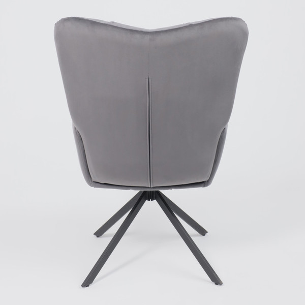 Изображение товара Кресло мягкое AksHome Colorado New поворотное (темно-серый велюр HCJ-40/черный)