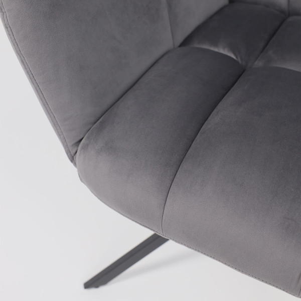 Изображение товара Кресло мягкое AksHome Colorado New поворотное (темно-серый велюр HCJ-40/черный)