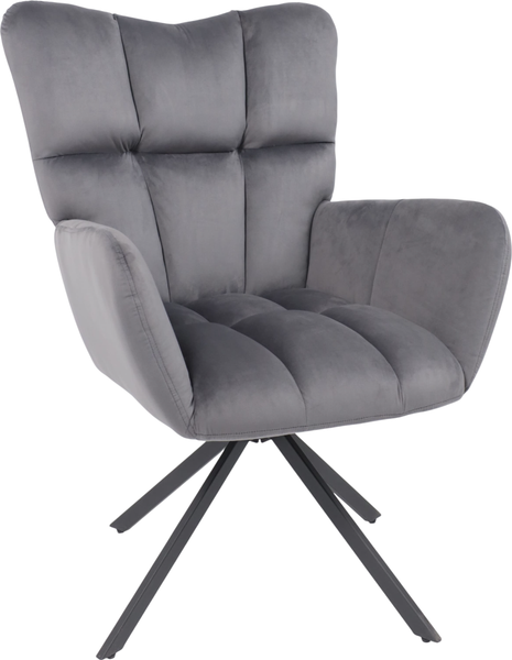 Изображение товара Кресло мягкое AksHome Colorado New поворотное (темно-серый велюр HCJ-40/черный)