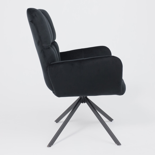 Изображение товара Кресло мягкое AksHome Colorado New поворотное (черный велюр HCJ-50/черный)