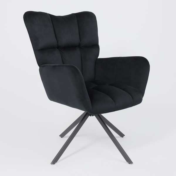 Изображение товара Кресло мягкое AksHome Colorado New поворотное (черный велюр HCJ-50/черный)