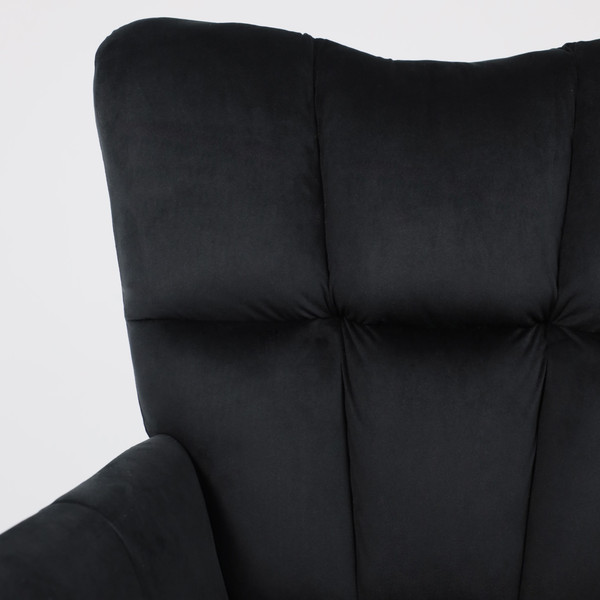 Изображение товара Кресло мягкое AksHome Colorado New поворотное (черный велюр HCJ-50/черный)