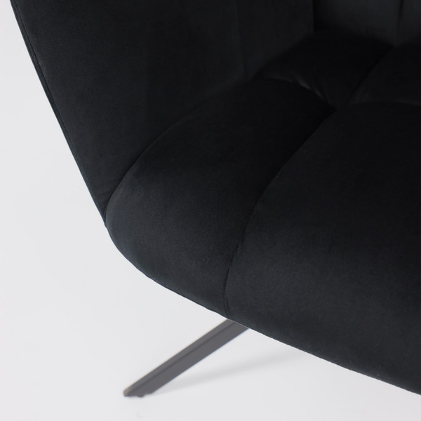 Изображение товара Кресло мягкое AksHome Colorado New поворотное (черный велюр HCJ-50/черный)