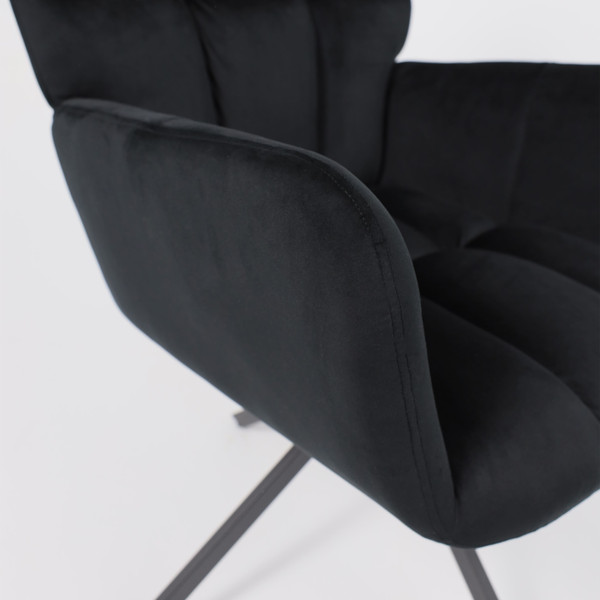 Изображение товара Кресло мягкое AksHome Colorado New поворотное (черный велюр HCJ-50/черный)