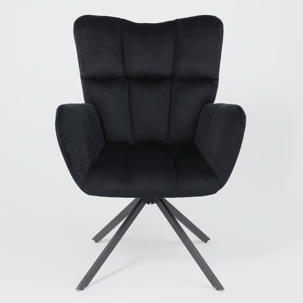 Изображение товара Кресло мягкое AksHome Colorado New поворотное (черный велюр HCJ-50/черный)