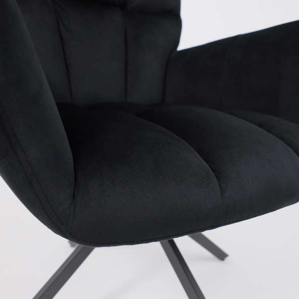 Изображение товара Кресло мягкое AksHome Colorado New поворотное (черный велюр HCJ-50/черный)