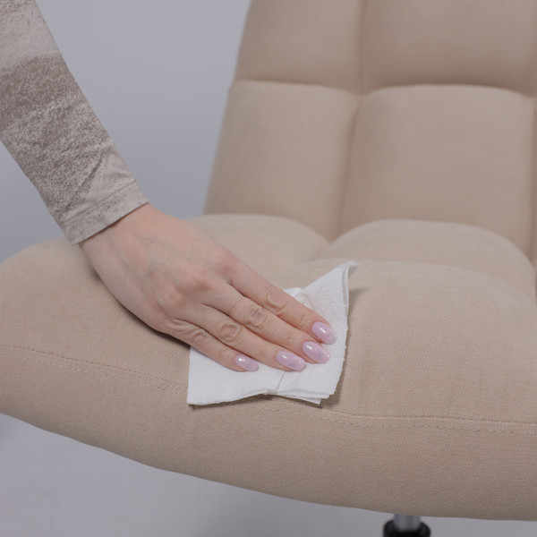 Изображение товара Кресло мягкое AksHome Grande поворотное (песочная ткань, Linen Fabric-3/черный)