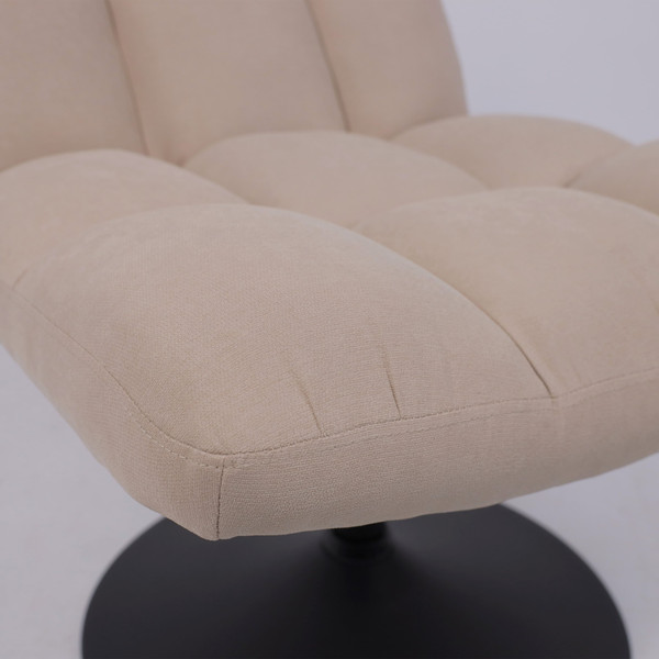 Изображение товара Кресло мягкое AksHome Grande поворотное (песочная ткань, Linen Fabric-3/черный)