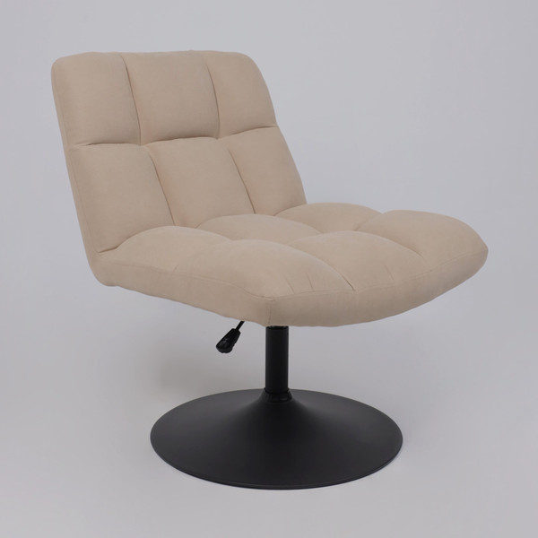 Изображение товара Кресло мягкое AksHome Grande поворотное (песочная ткань, Linen Fabric-3/черный)