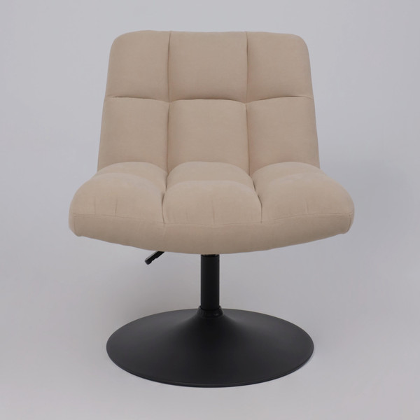 Изображение товара Кресло мягкое AksHome Grande поворотное (песочная ткань, Linen Fabric-3/черный)