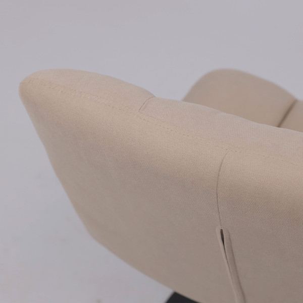 Изображение товара Кресло мягкое AksHome Grande поворотное (песочная ткань, Linen Fabric-3/черный)