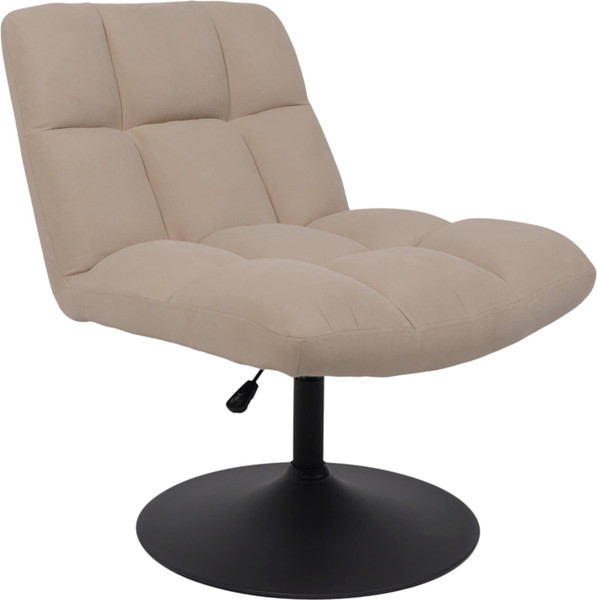 Изображение товара Кресло мягкое AksHome Grande поворотное (песочная ткань, Linen Fabric-3/черный)