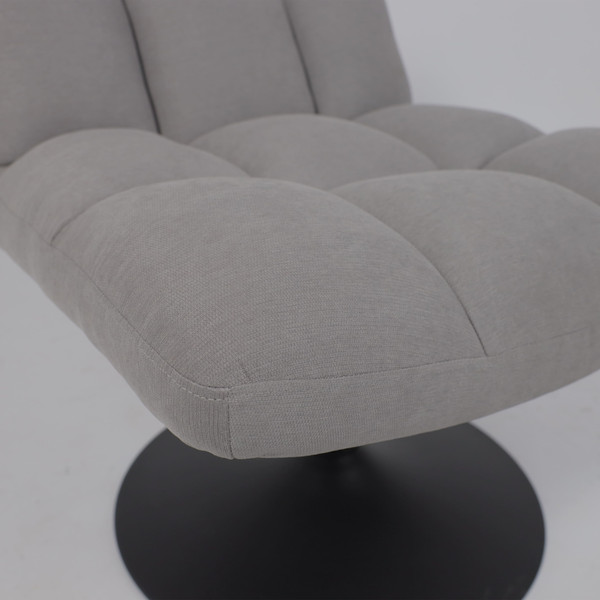 Изображение товара Кресло мягкое AksHome Grande поворотное (серая ткань Linen Fabric-11/черный)