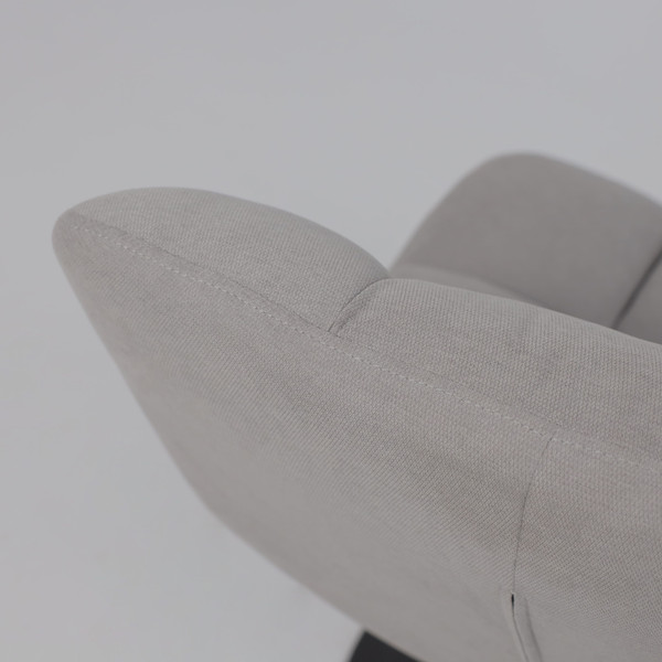 Изображение товара Кресло мягкое AksHome Grande поворотное (серая ткань Linen Fabric-11/черный)