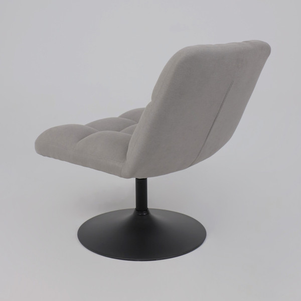 Изображение товара Кресло мягкое AksHome Grande поворотное (серая ткань Linen Fabric-11/черный)