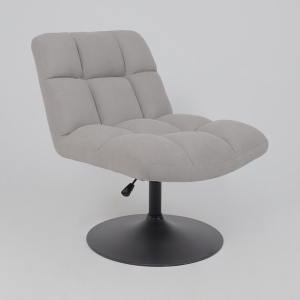 Изображение товара Кресло мягкое AksHome Grande поворотное (серая ткань Linen Fabric-11/черный)