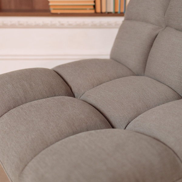 Изображение товара Кресло мягкое AksHome Grande поворотное (серая ткань Linen Fabric-11/черный)