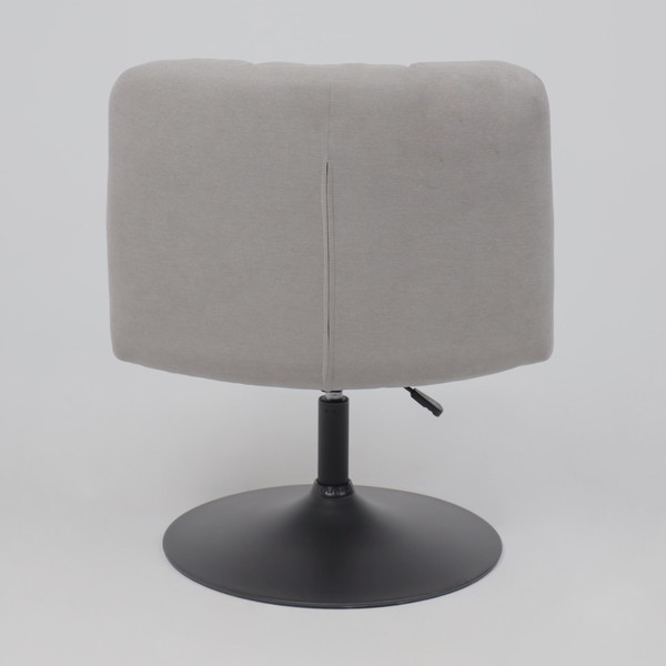 Изображение товара Кресло мягкое AksHome Grande поворотное (серая ткань Linen Fabric-11/черный)