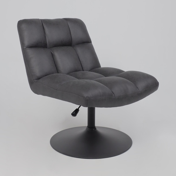 Изображение товара Кресло мягкое AksHome Grande поворотное (экокожа/винтажный черный Watusi 16/черный)