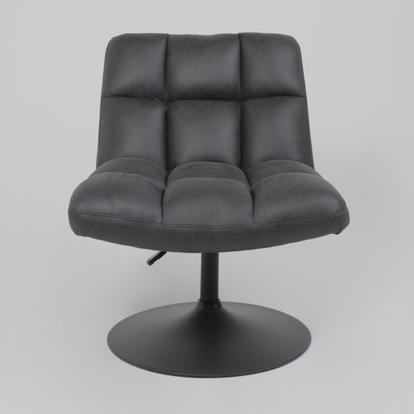 Изображение товара Кресло мягкое AksHome Grande поворотное (экокожа/винтажный черный Watusi 16/черный)