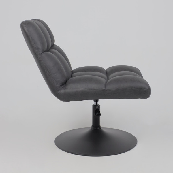 Изображение товара Кресло мягкое AksHome Grande поворотное (экокожа/винтажный черный Watusi 16/черный)