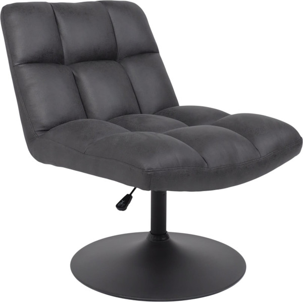 Изображение товара Кресло мягкое AksHome Grande поворотное (экокожа/винтажный черный Watusi 16/черный)