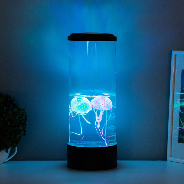 Изображение товара Ночник Risalux Аквариум с медузами 10757219 (черный)
