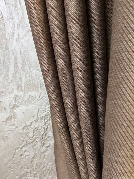 Изображение товара Комплект штор Ника Зварико 8-300270 блэкаут 150x270 (2шт, венге/коричневый)