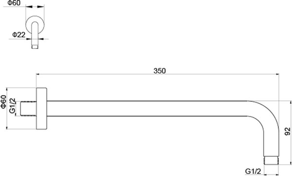 Изображение товара Душевой кронштейн Aquatek AQ2174BGM (черный хром)