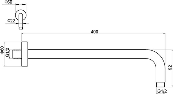 Изображение товара Душевой кронштейн Aquatek AQ2176BG (золото)