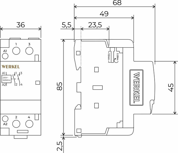 Изображение товара Контактор Werkel 63 A 2NO / W942M63O
