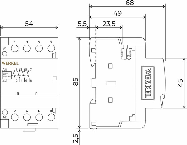 Изображение товара Контактор Werkel 63 A 4NO / W943M63O
