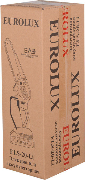 Изображение товара Пила цепная аккумуляторная EUROLUX ELS-20-Li (70/10/56)