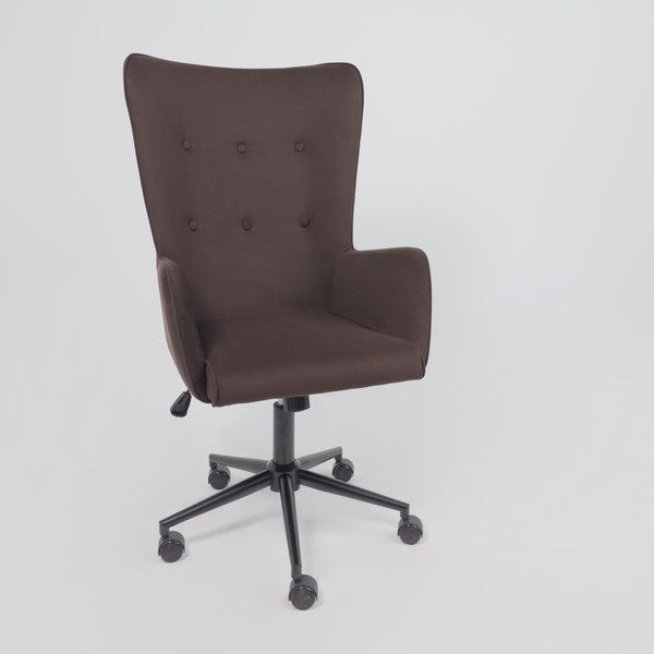 Изображение товара Кресло офисное AksHome Bella XL  (Black/Velutto 24/велюр/темный шоколад)