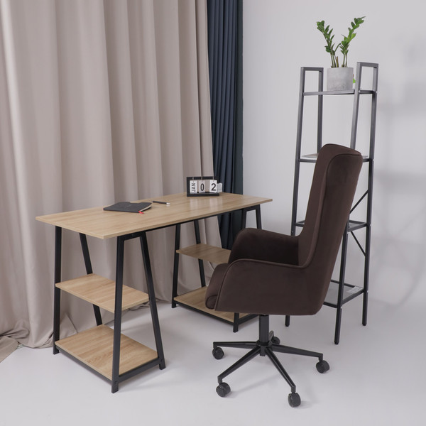 Изображение товара Кресло офисное AksHome Bella XL  (Black/Velutto 24/велюр/темный шоколад)