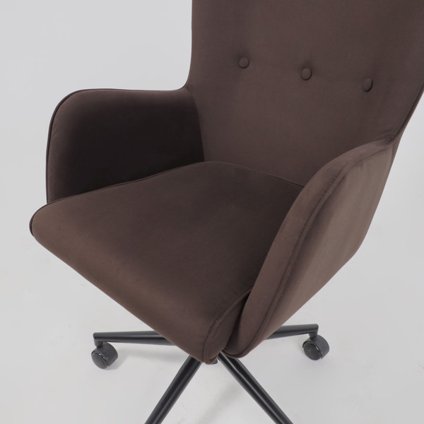 Изображение товара Кресло офисное AksHome Bella XL  (Black/Velutto 24/велюр/темный шоколад)