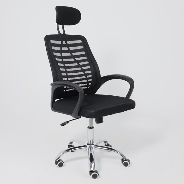 Изображение товара Кресло офисное AksHome Consul New (ткань/сетка, черный/с подголовником)