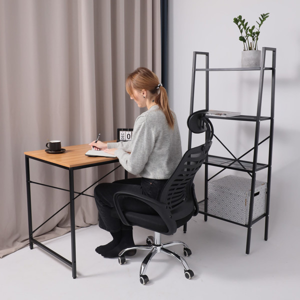 Изображение товара Кресло офисное AksHome Consul New (ткань/сетка, черный/с подголовником)