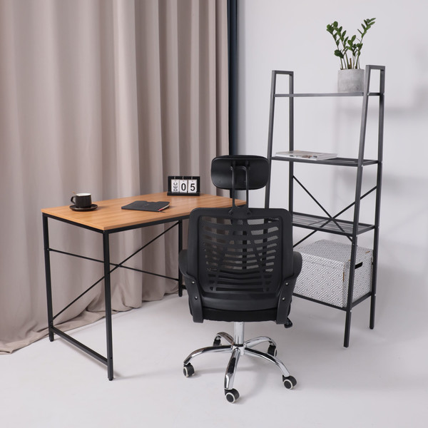 Изображение товара Кресло офисное AksHome Consul New (ткань/сетка, черный/с подголовником)