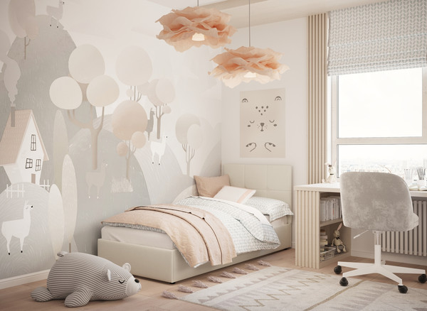 Изображение товара Односпальная кровать Moon Family 1261 / MF012135