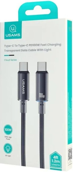 Изображение товара Кабель Usams Cloud US-SJ660 Type-C-Type-C (1.2м, черный)
