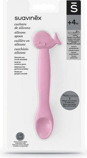 Изображение товара Ложка для кормления Suavinex Pink Whale S Whale Spoon Pink L3 IT 401351