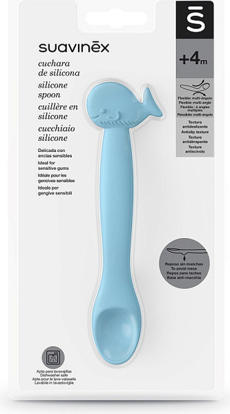 Изображение товара Ложка для кормления Suavinex Blue Whale S Whale Spoon Blue L3 IT 401352