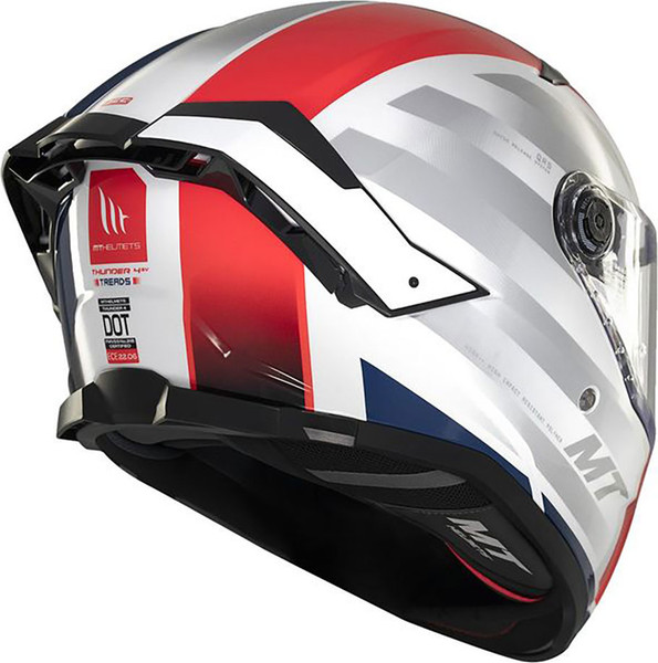 Изображение товара Мотошлем MT Helmets Thunder 4 SV Treads (M, глянцевый белый/синий)