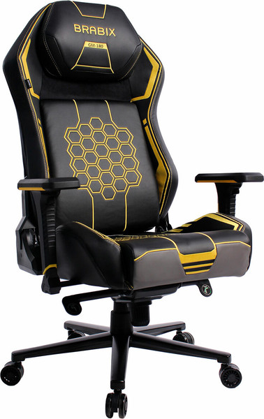 Изображение товара Кресло геймерское Brabix GM-180 / 532953 (черный/желтый)