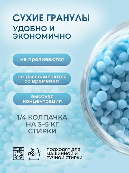 Изображение товара Кондиционер для белья Reva Care Голубой океан в гранулах (280г)