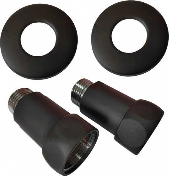 Изображение товара Американка Ростела Прямая для полотенцесушителя 1"x1" г/ш Ral 9005