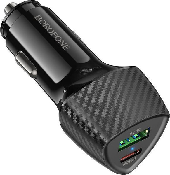 Изображение товара Адаптер питания автомобильный Borofone BZ31C (черный)