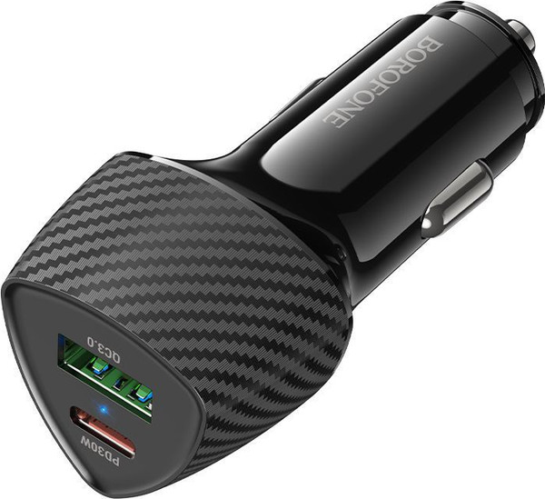 Изображение товара Адаптер питания автомобильный Borofone BZ31C (черный)